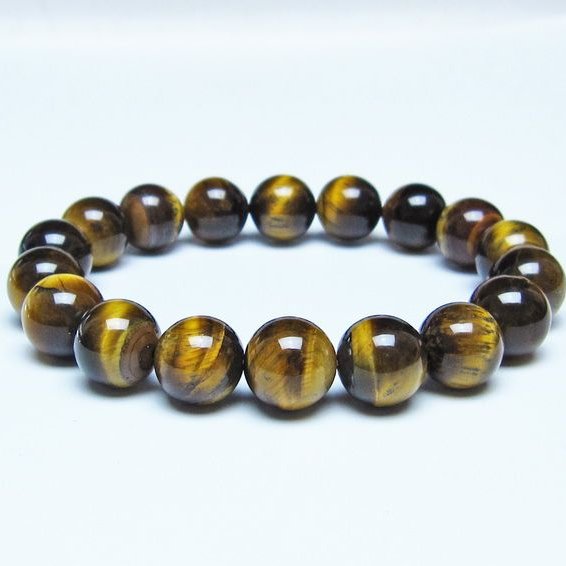 タイガーアイ ブレスレット 12mm イエロータイガーアイメール便可 一点物 111-52159