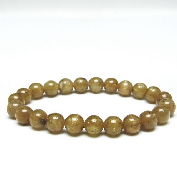 イエローアパタイト ブレスレット 8mm メール便可 一点物 111-52568