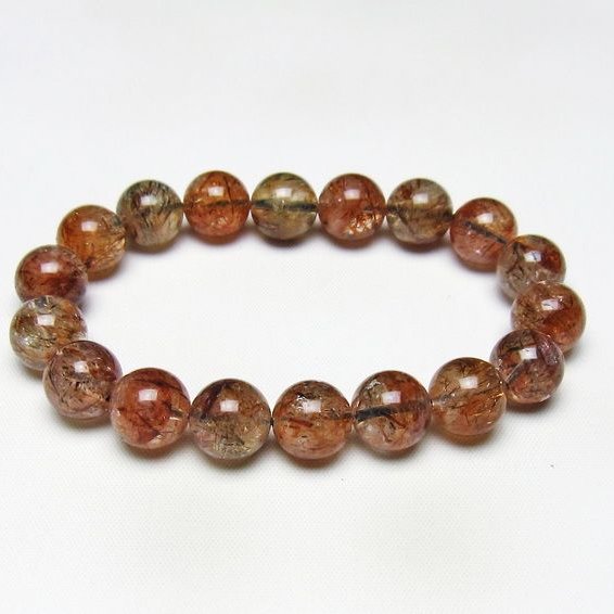スーパーセブン ブレスレット 11mm ブラックゴールド 一点物 メール便可 111-53718