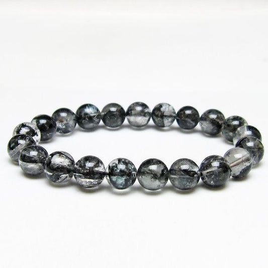 ブラックエレスチャルクォーツ ブレスレット 10mm 一点物 メール便可 111-53822