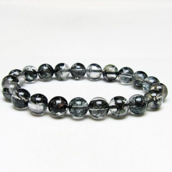 ブラックエレスチャルクォーツ ブレスレット 10mm 一点物 メール便可 111-53832