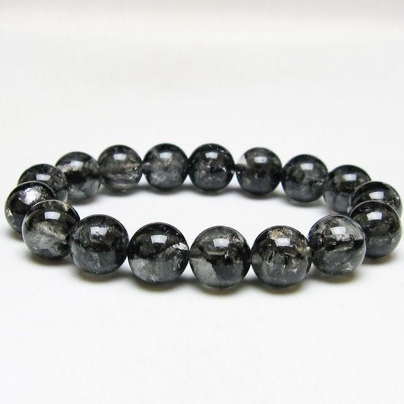 ブラックエレスチャルクォーツ ブレスレット 12mm 一点物 111-53838