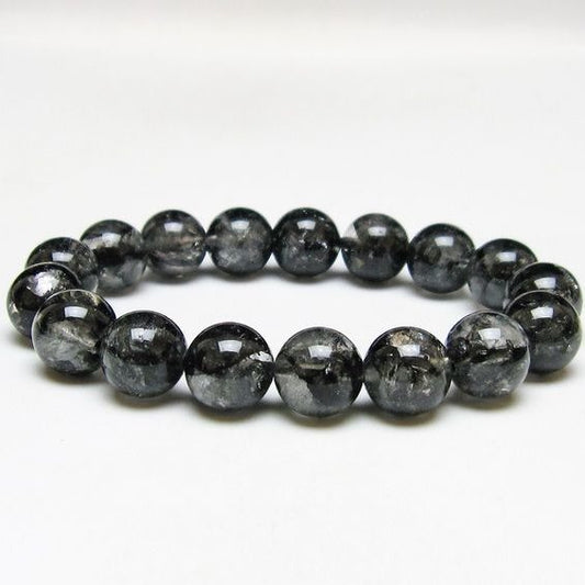 ブラックエレスチャルクォーツ ブレスレット 12mm 一点物 111-53838