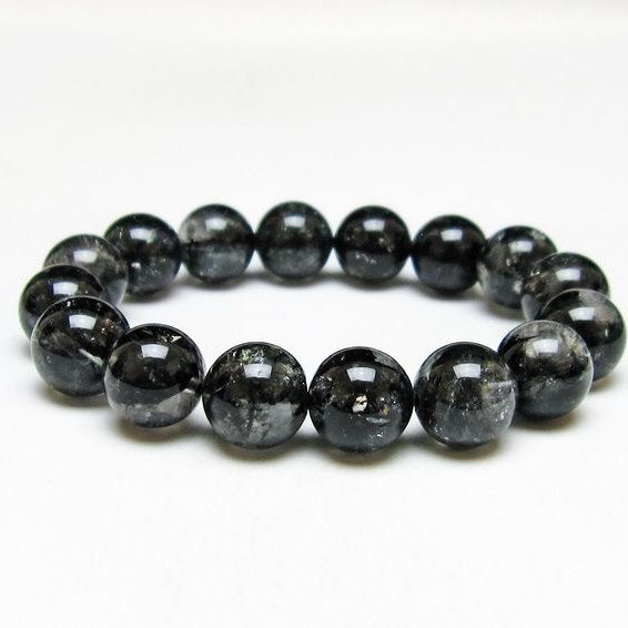 ブラックエレスチャルクォーツ ブレスレット 13mm 一点物 111-53840