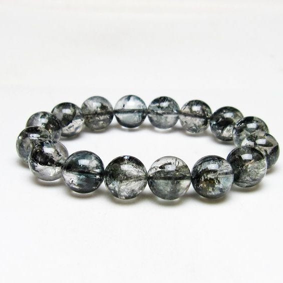 ブラックエレスチャルクォーツ ブレスレット 13mm 一点物 111-53846
