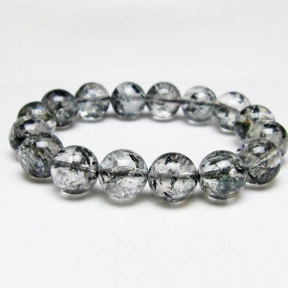ブラックエレスチャルクォーツ ブレスレット 13mm 一点物 111-53847