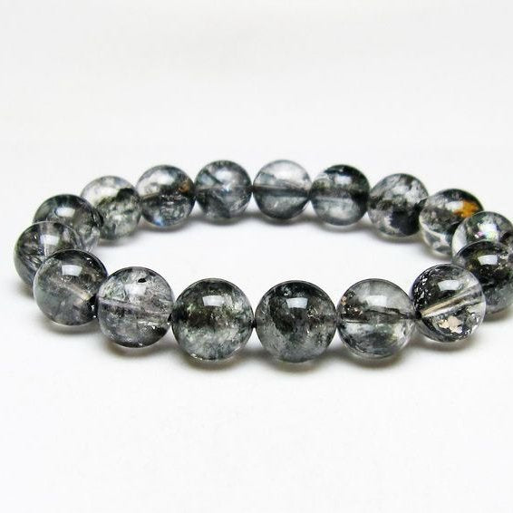 ブラックエレスチャルクォーツ ブレスレット 12mm 一点物 111-53848