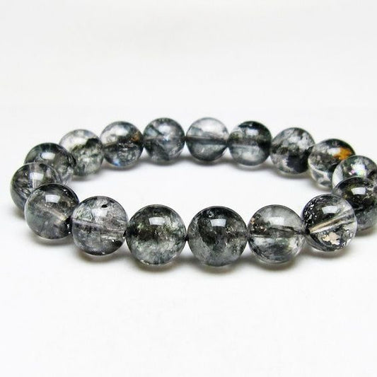 ブラックエレスチャルクォーツ ブレスレット 12mm 一点物 111-53848