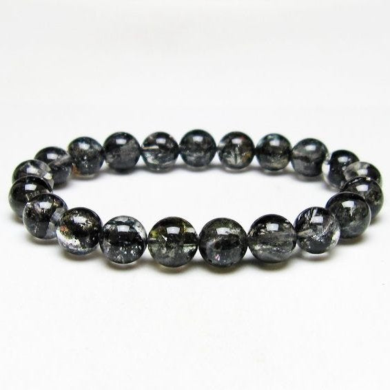 ブラックエレスチャルクォーツ ブレスレット 10mm 一点物 メール便可 111-53853