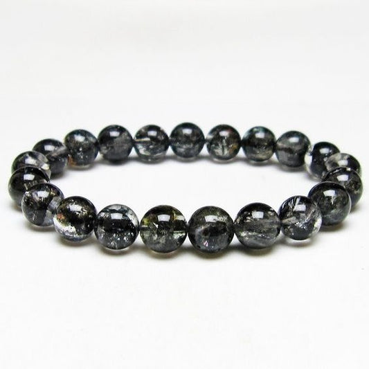 ブラックエレスチャルクォーツ ブレスレット 10mm 一点物 メール便可 111-53853