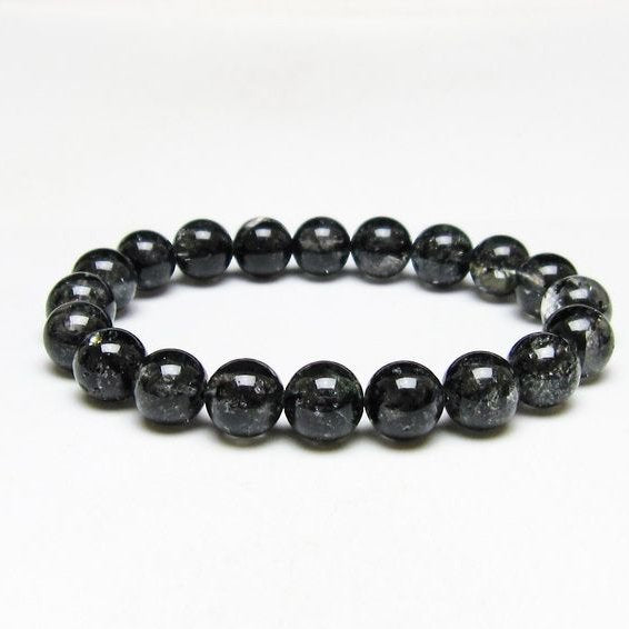 ブラックエレスチャルクォーツ ブレスレット 10mm 一点物 メール便可 111-53854