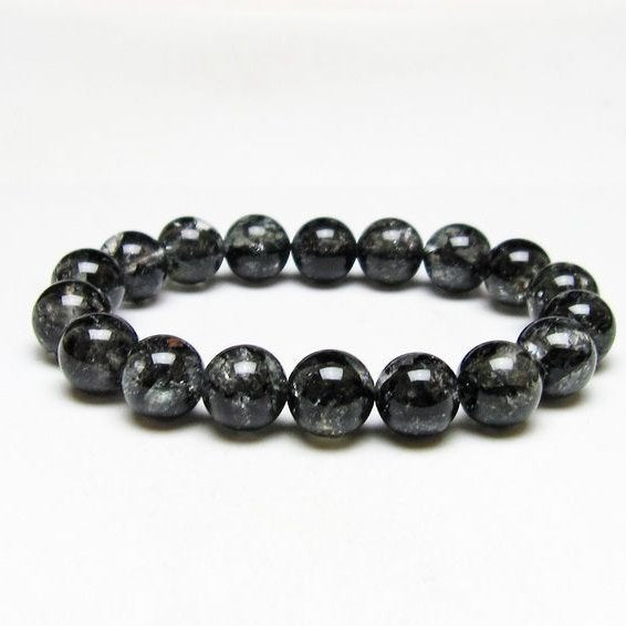 ブラックエレスチャルクォーツ ブレスレット 11mm 一点物 111-53855
