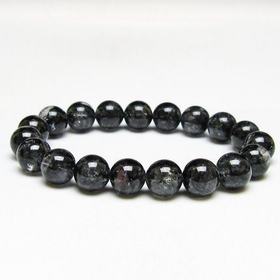 ブラックエレスチャルクォーツ ブレスレット 11mm 一点物 111-53857