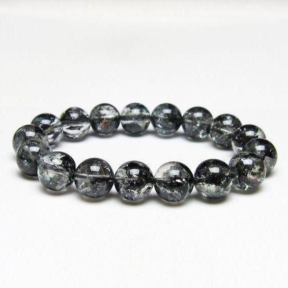 ブラックエレスチャルクォーツ ブレスレット 12mm 一点物 111-53860