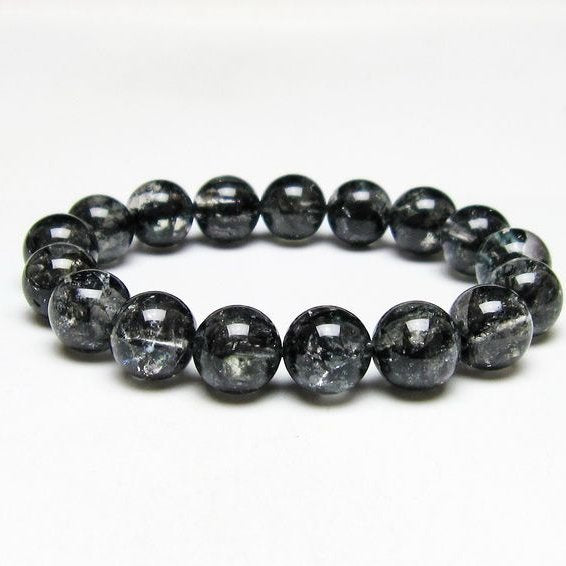 ブラックエレスチャルクォーツ ブレスレット 12mm 一点物 111-53861