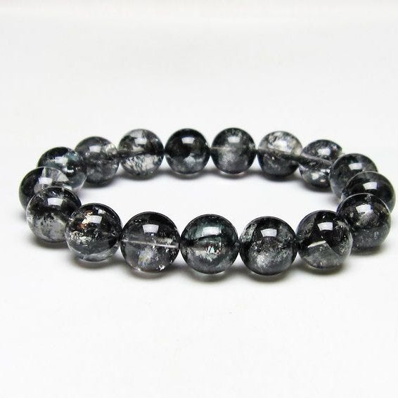 ブラックエレスチャルクォーツ ブレスレット 13mm 一点物 111-53862