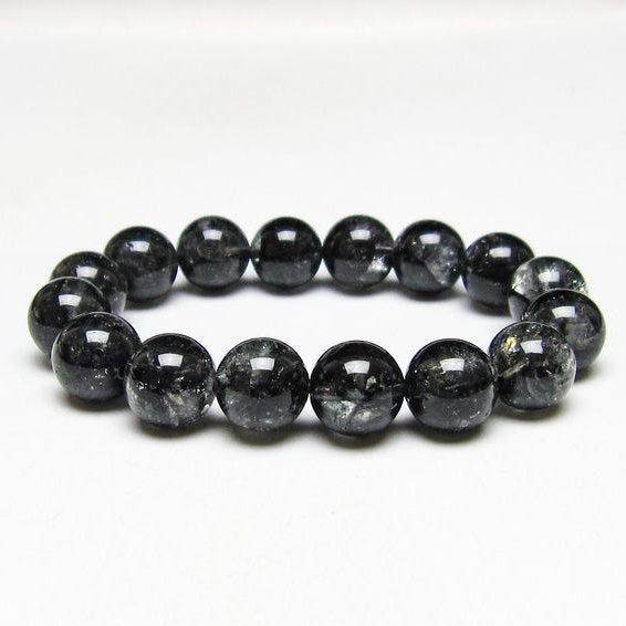 ブラックエレスチャルクォーツ ブレスレット 13mm 一点物 111-53863