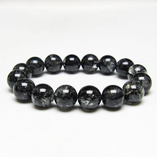ブラックエレスチャルクォーツ ブレスレット 13mm 一点物 111-53863