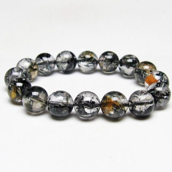 ブラックエレスチャルクォーツ ブレスレット 13mm 一点物 111-53885