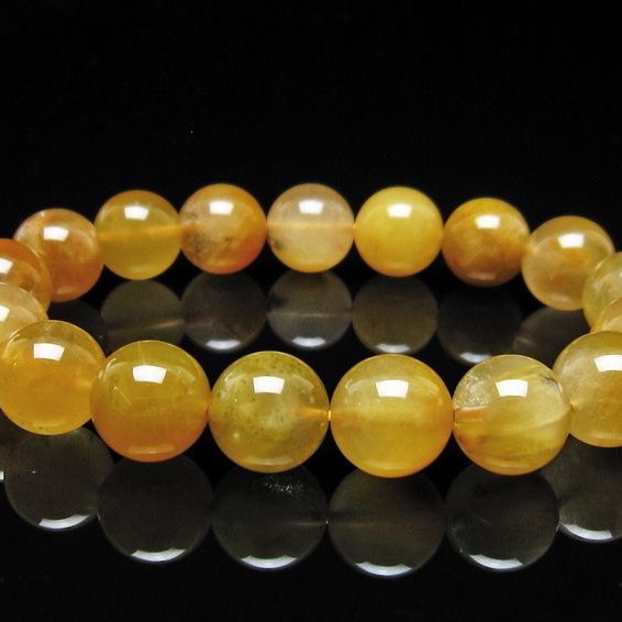 ルチルクォーツ ブレスレット 12mm ゴールドルチル ブロンズルチル 一点物 111-54872