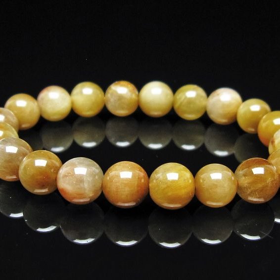 ルチルクォーツ ブレスレット 9mm ゴールドルチル ブロンズルチル 一点物 111-54962