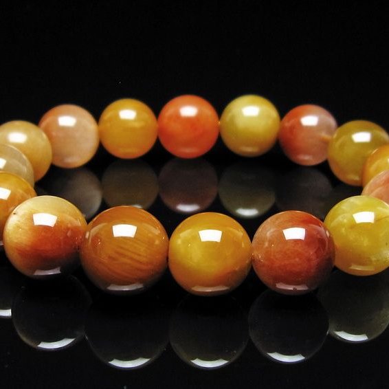 ルチルクォーツ ブレスレット 13mm ゴールドルチル ブロンズルチル 一点物 111-54967