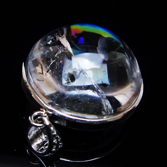 アイリスクォーツ 水晶 ペンダント 虹入り 一点物 メール便可 112-12371