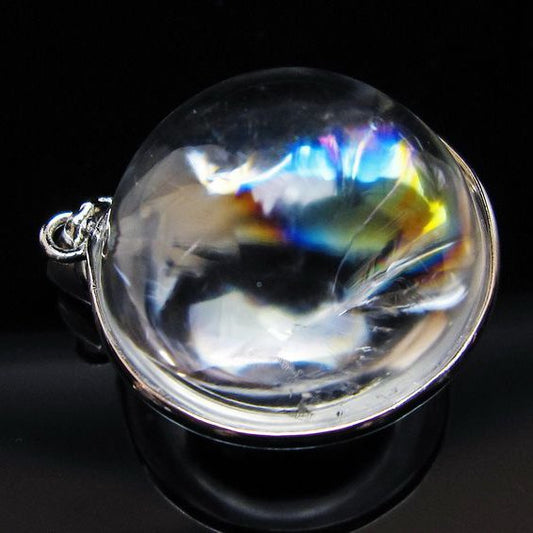 アイリスクォーツ 水晶 ペンダント 虹入り 一点物 [送料無料] 112-12373