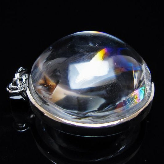 アイリスクォーツ 水晶 ペンダント 虹入り 一点物 [送料無料] 112-12375
