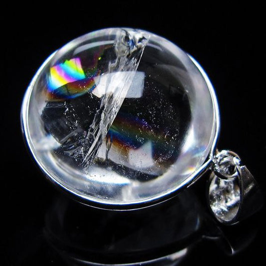 アイリスクォーツ 水晶 ペンダント 虹入り 一点物 [送料無料] 112-12377