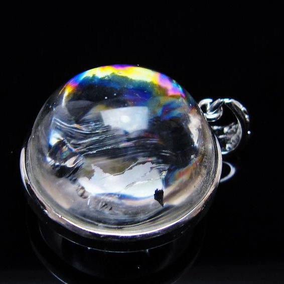 アイリスクォーツ 水晶 ペンダント 虹入り 一点物 [送料無料] 112-12384