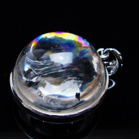 アイリスクォーツ 水晶 ペンダント 虹入り 一点物 [送料無料] 112-12384