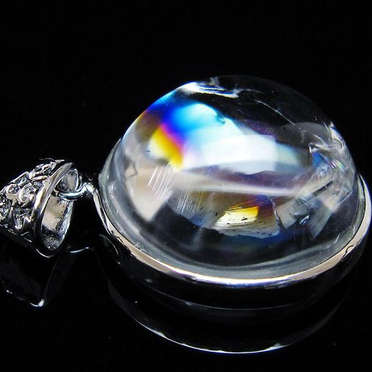 アイリスクォーツ 水晶 ペンダント 虹入り 一点物 [送料無料] 112-12386