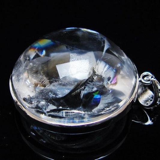 アイリスクォーツ 水晶 ペンダント 虹入り 一点物 メール便可 [M便 1/20] 112-12395