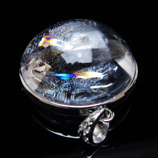 アイリスクォーツ 水晶 ペンダント 虹入り 一点物 メール便可 [M便 1/20] 112-12397