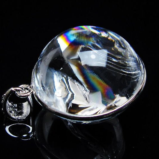 アイリスクォーツ 水晶 ペンダント 虹入り 一点物 [送料無料] 112-12400