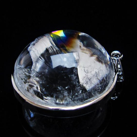 アイリスクォーツ 水晶 ペンダント 虹入り 一点物 [送料無料] 112-12401