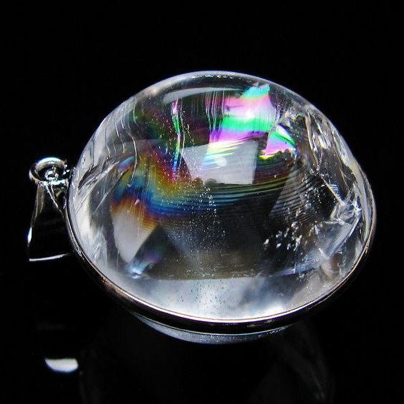 アイリスクォーツ 水晶 ペンダント 虹入り 一点物 [送料無料] 112-12402