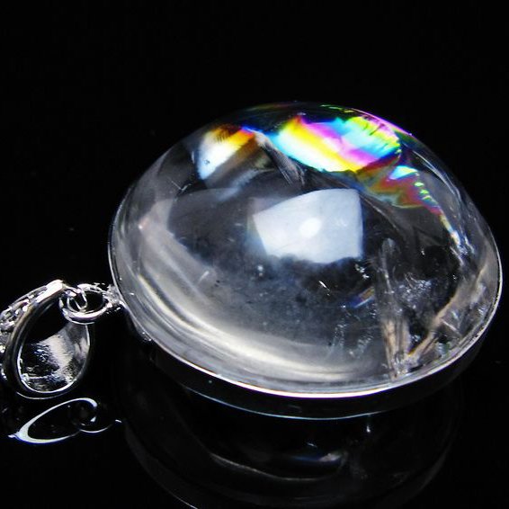 アイリスクォーツ 水晶 ペンダント 虹入り 一点物 [送料無料] 112-12408