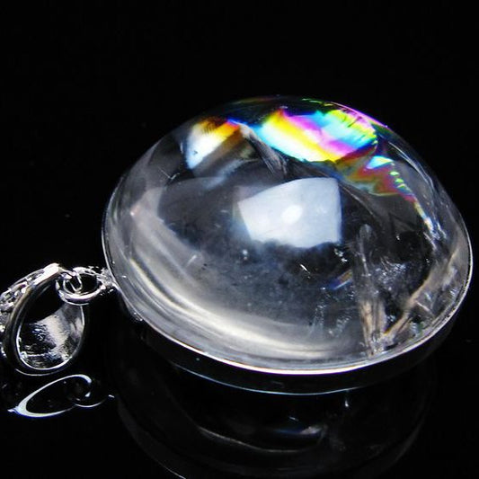 アイリスクォーツ 水晶 ペンダント 虹入り 一点物 [送料無料] 112-12408