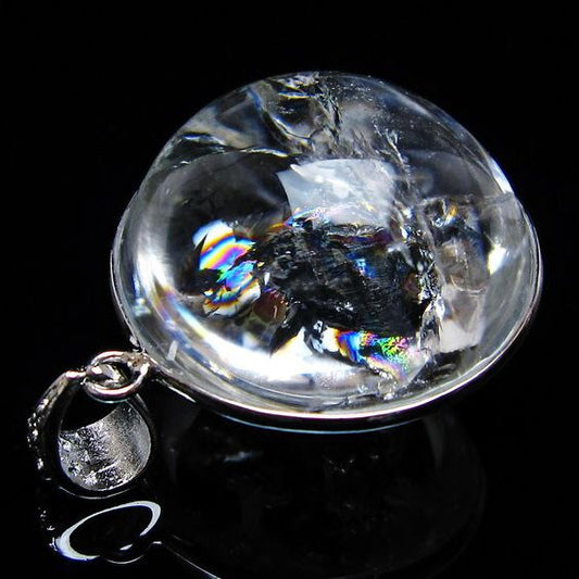アイリスクォーツ 水晶 ペンダント 虹入り 一点物 [送料無料] 112-12409