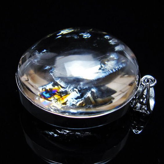 アイリスクォーツ 水晶 ペンダント 虹入り 一点物 [送料無料] 112-12410