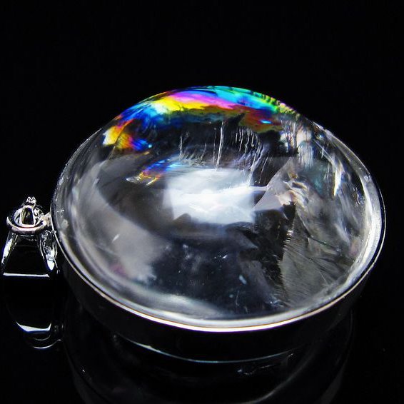 アイリスクォーツ 水晶 ペンダント 虹入り 一点物 [送料無料] 112-12411