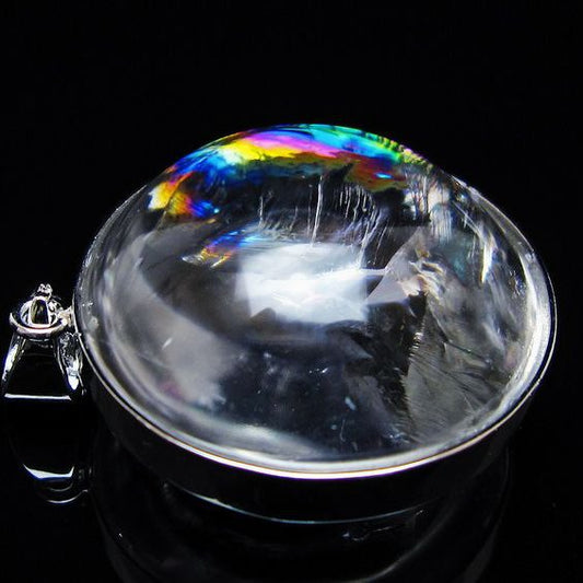 アイリスクォーツ 水晶 ペンダント 虹入り 一点物 [送料無料] 112-12411