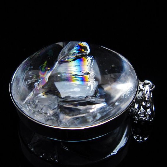 アイリスクォーツ 水晶 ペンダント 虹入り 一点物 [送料無料] 112-12414