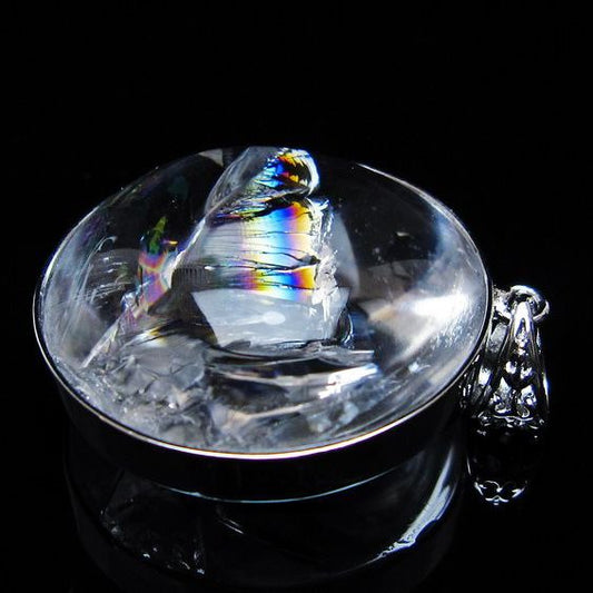 アイリスクォーツ 水晶 ペンダント 虹入り 一点物 [送料無料] 112-12414