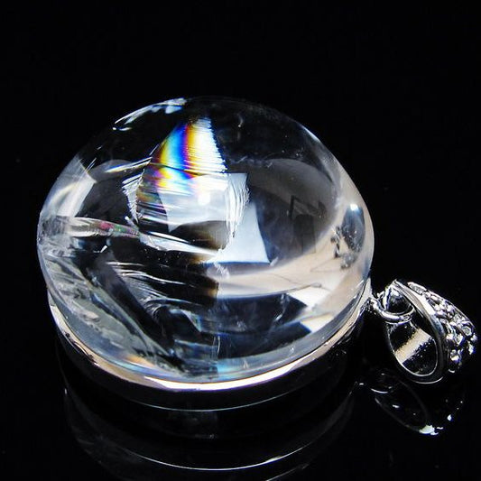 アイリスクォーツ 水晶 ペンダント 虹入り 一点物 [送料無料] 112-12415