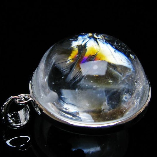 アイリスクォーツ 水晶 ペンダント 虹入り 一点物 [送料無料] 112-12417