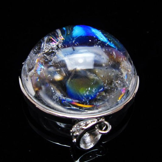 アイリスクォーツ 水晶 ペンダント 虹入り 一点物 [送料無料] 112-12428