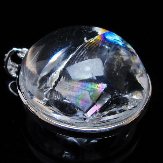 アイリスクォーツ 水晶 ペンダント 虹入り 一点物 [送料無料] 112-12429
